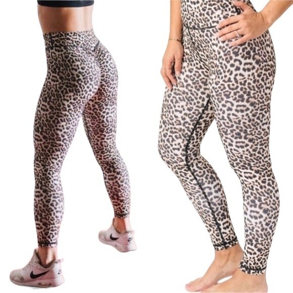 Zyia Active Leopard Brilliant Scrunchy What Hi-Rise Leggings Activewear Yoga Gym - Picture 1 of 16